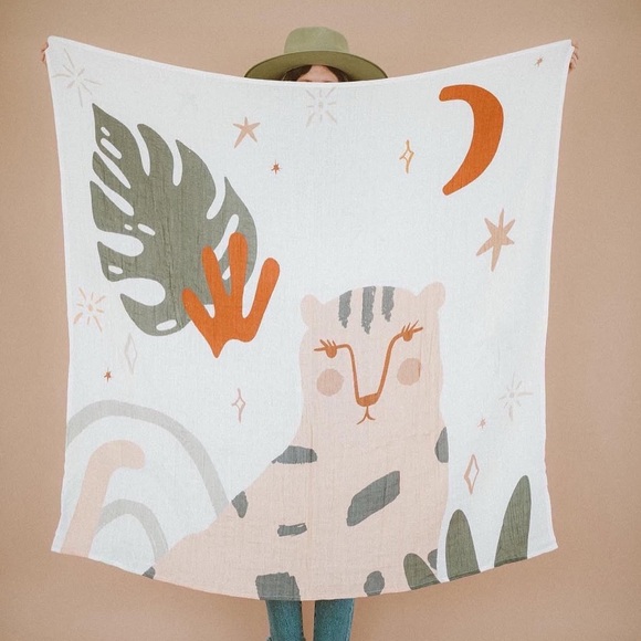 Other - 🦁Whimsical Bohemian Lion 🦁 Animal Print Leo Swaddle